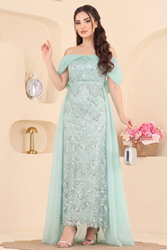 D.M.N.K. - Evening Dress 236DMNK1166 Water Green