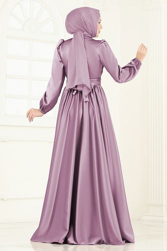 moda selvim Evening Dress 2382ANT466 Powder - Thumbnail