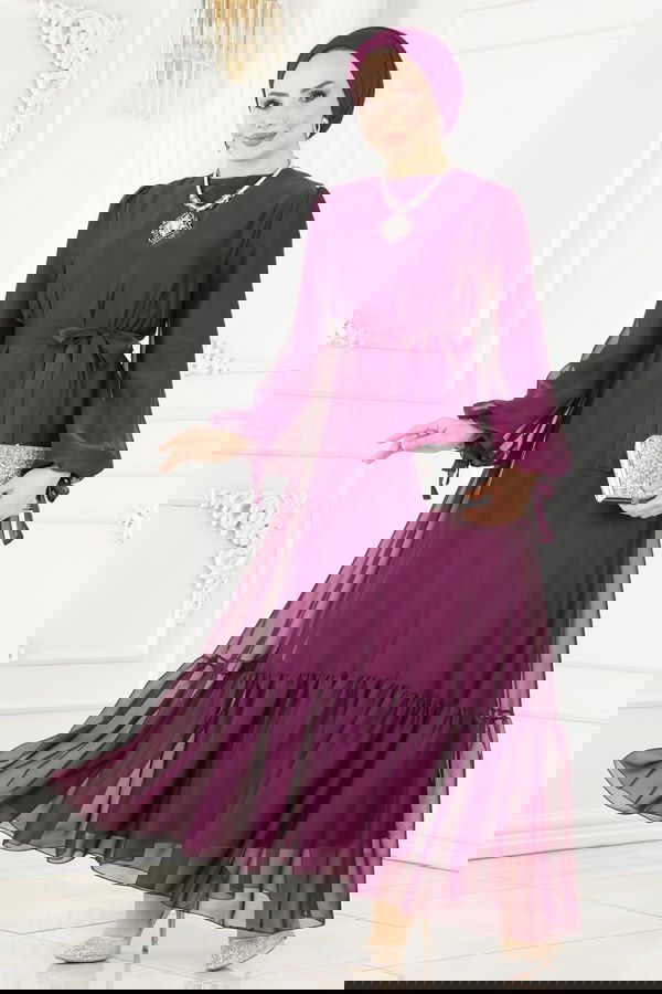 Modaselvim NET 20%+20% DISCOUNT IN THE CARD Evening Dress 2401PN204 Damson