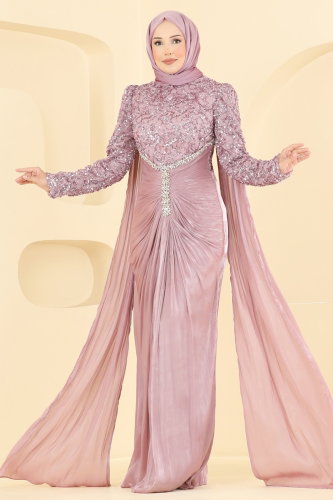 D.M.N.K. - Evening Dress 241DMNK1166 Rose Dried