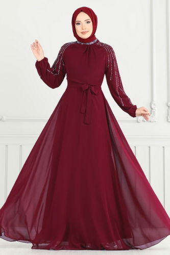 A.N.T. - Evening Dress 2420ANT466 Burgundy