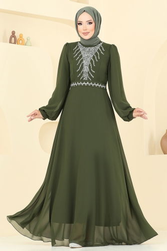 MRV A.N.T. - فستان سهرة اخضر عفني 2425ANT904-M
