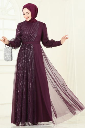 E.L.C. - Evening Dress 2457ELC1143 Damson