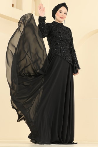 D.M.N.K. - Evening Dress 247DMNK1166 Black