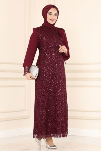 E.L.C. - Evening Dress 2517ELC1143 Burgundy