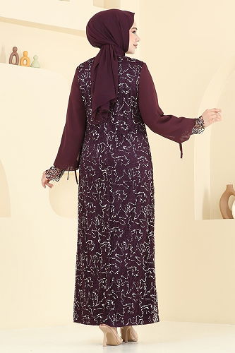 moda selvim فستان سهرة توتي 2517ELC1143 - Thumbnail