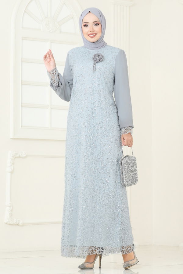 Modaselvim فستان سهرة فستان سهرة رمادي 2517ELC1143