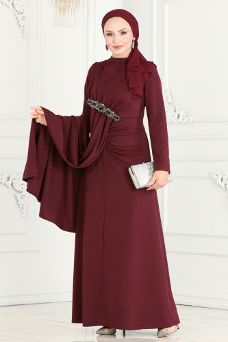 S.L. - Evening Dress 2521SL432 Burgundy