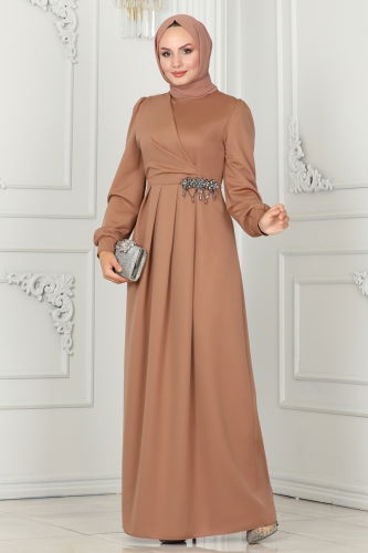 S.L. - Evening Dress 2525SL432 Latte