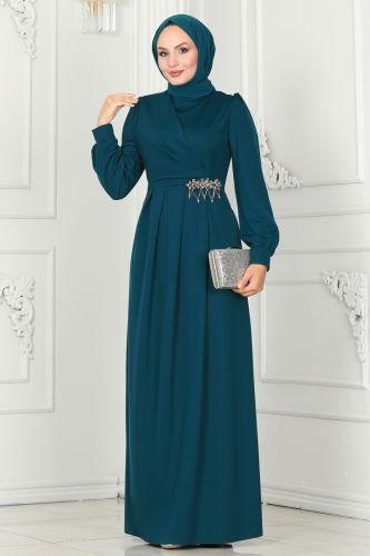 S.L. - EVENING DRESS 2525SL432 Petroleum