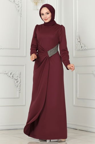 S.L. - Evening Dress 2526SL432 Burgundy