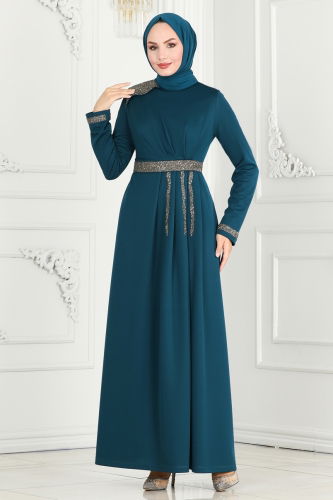 S.L. - EVENING DRESS 2529SL432 Petroleum