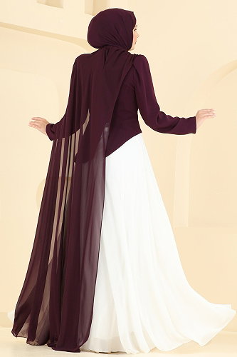 moda selvim فستان سهرة توتي 257DMNK1166 - Thumbnail
