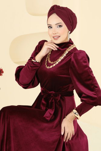 M.E.Y. - Evening Dress 2586MEY846 Burgundy