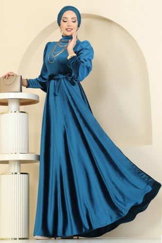M.E.Y. - Evening Dress 2586MEY846 Petroleum