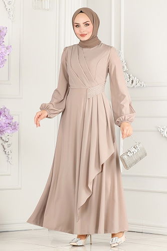 moda selvim Evening Dress 2597ASMK1074 Vision - Thumbnail