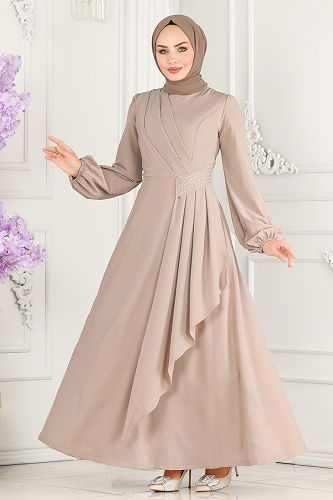 moda selvim Evening Dress 2597ASMK1074 Vision - Thumbnail