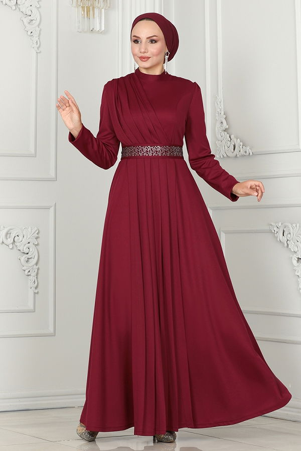 D.V.L. - Evening Dress 259DVL817 Burgundy