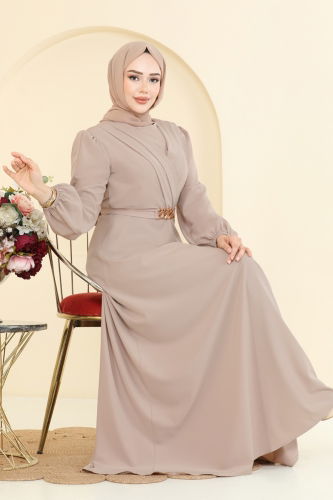 A.S.M.K. - Evening Dress 2646ASMK1074 Beach Beige