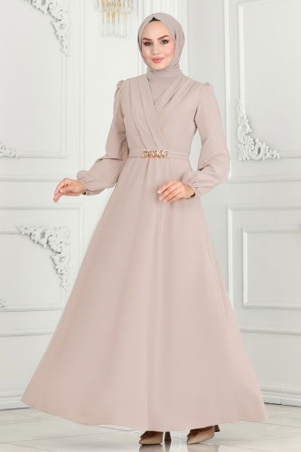 moda selvim Evening Dress 2646ASMK1074 Vision - Thumbnail