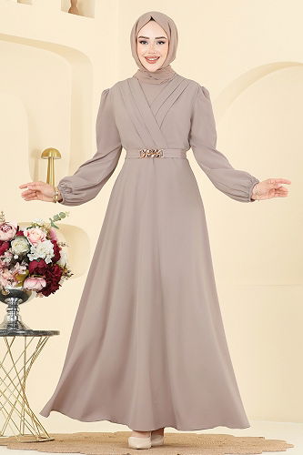 moda selvim Evening Dress 2646ASMK1074 Vision - Thumbnail