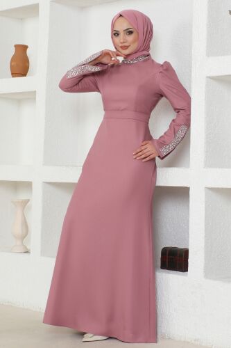 A.S.M.K. - Evening Dress 2697ASMK1074 Light Rose Dried