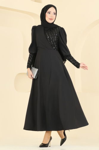 A.S.M.K. - فستان سهرة أسود 2739ASMK1074