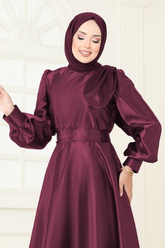 A.S.M.K. - Evening Dress 2745ASMK1074 Damson