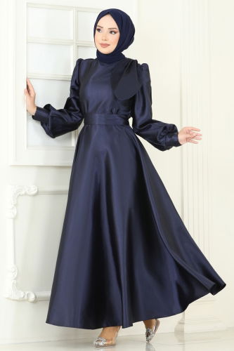 A.S.M.K. - Evening Dress 2745ASMK1074 Navy Blue