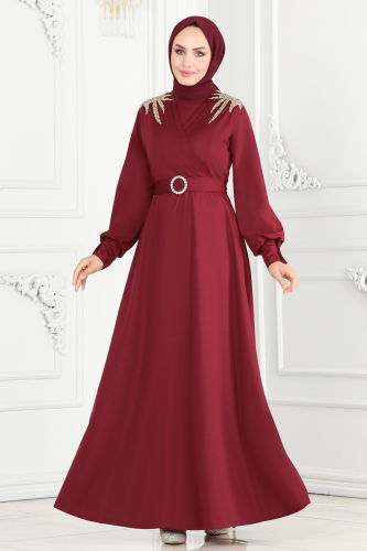 D.V.L. - EVENING DRESS 275DVL817 Burgundy