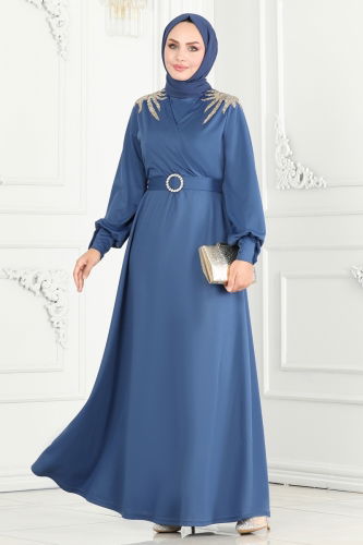 D.V.L. - EVENING DRESS 275DVL817 Indigo