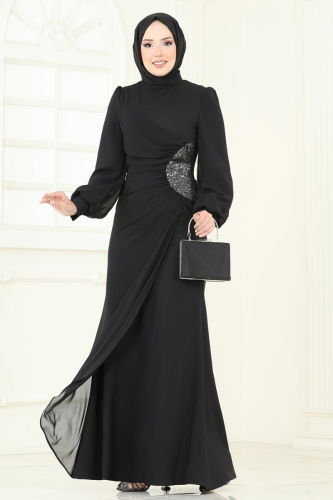 A.S.M.K. - فستان سهرة أسود 2770ASMK1074