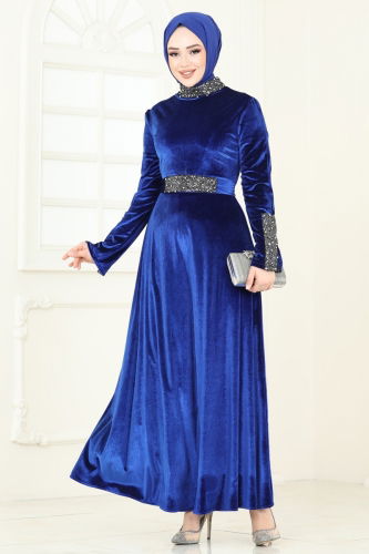 A.S.M.K. - Evening Dress 2776ASMK1074 Saxe