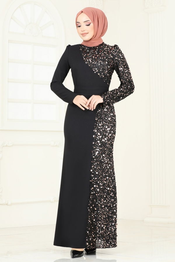 Evening Dress 2777ASMK1074 Black - 2