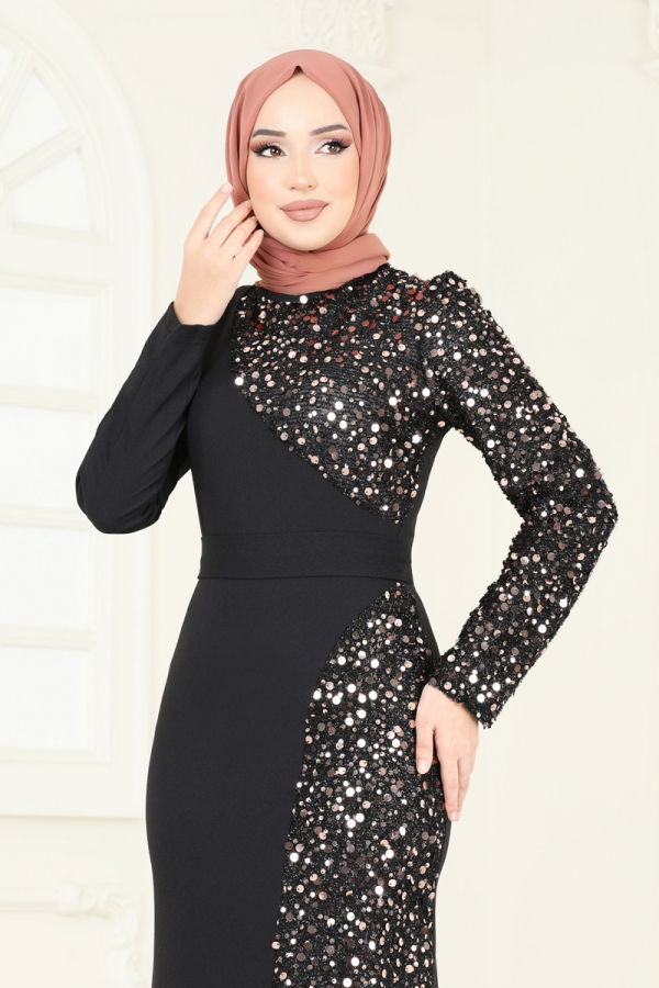 Evening Dress 2777ASMK1074 Black - 3