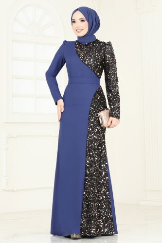 Evening Dress 2777ASMK1074 Indigo - 2