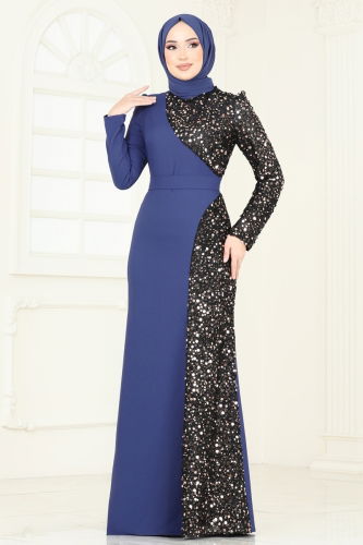 Evening Dress 2777ASMK1074 Indigo 