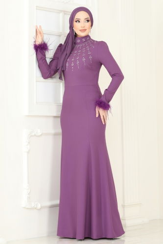 A.S.M.K. - Evening Dress 2779ASMK1074 Dark Lilac