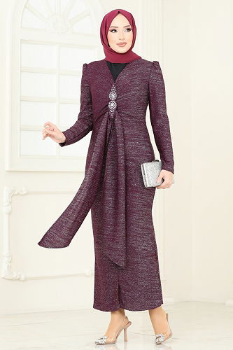 moda selvim فستان سهرة توتي 2782ASMK1074 - Thumbnail