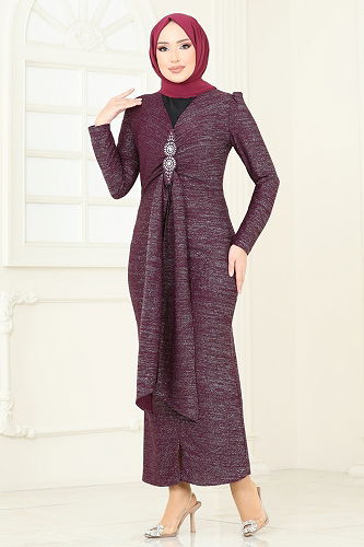 moda selvim فستان سهرة توتي 2782ASMK1074 - Thumbnail