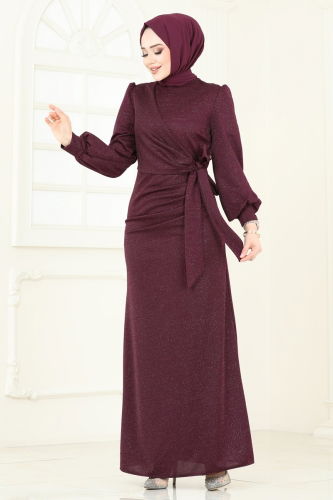 A.S.M.K. - Evening Dress 2801ASMK1074 Damson