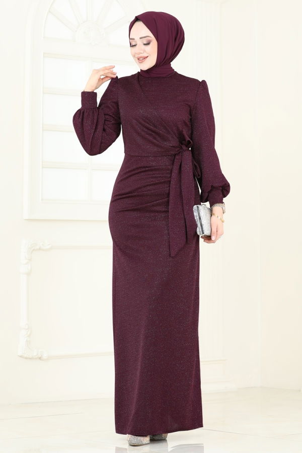 Modaselvim EVENING DRESSES Evening Dress 2801ASMK1074 Damson