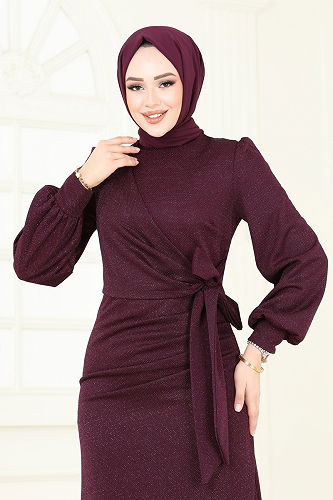 moda selvim فستان سهرة توتي 2801ASMK1074 - Thumbnail