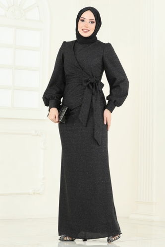 A.S.M.K. - فستان سهرة أسود 2807ASMK1074