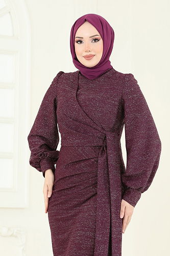 moda selvim فستان سهرة توتي 2807ASMK1074 - Thumbnail