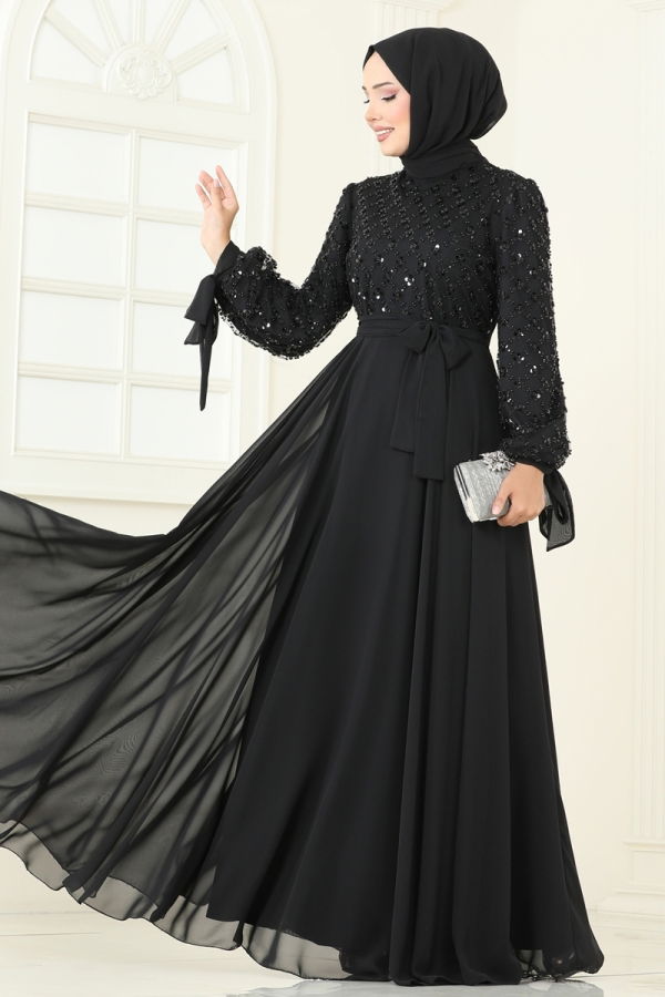 Modaselvim NET 20%+20% DISCOUNT IN THE CARD Evening Dress 2814ELC1143 Black
