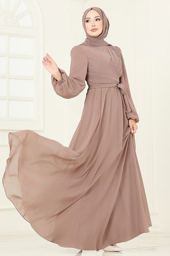 moda selvim Evening Dress 2823ELC1143 Vision - Thumbnail