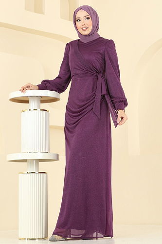 moda selvim فستان سهرة توتي 2829ELCK1161 - Thumbnail