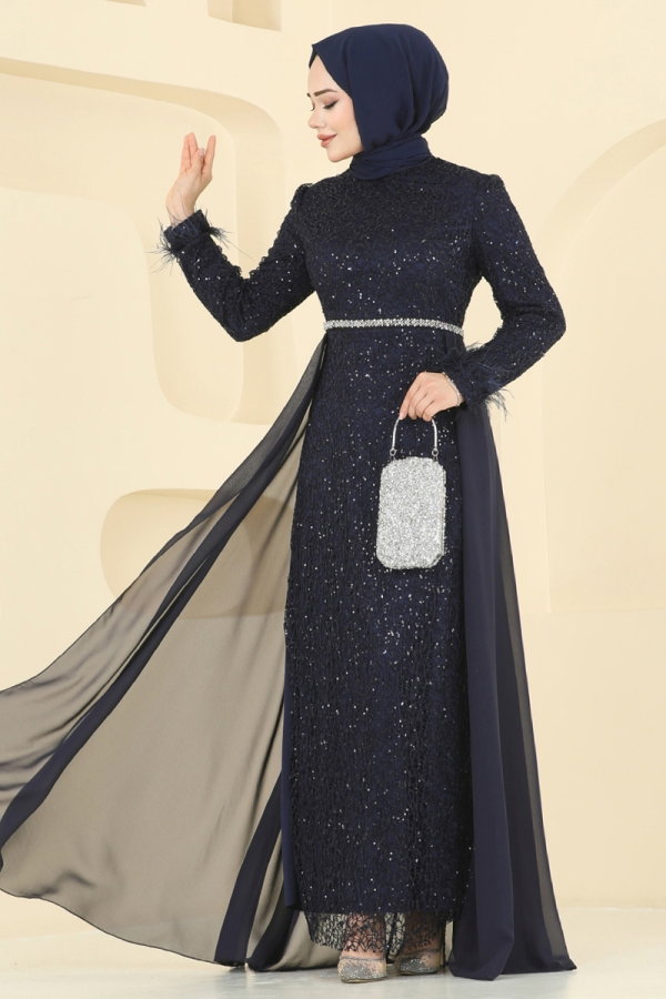 Modaselvim EVENING DRESSES Evening Dress 2830ELC1143 Navy Blue