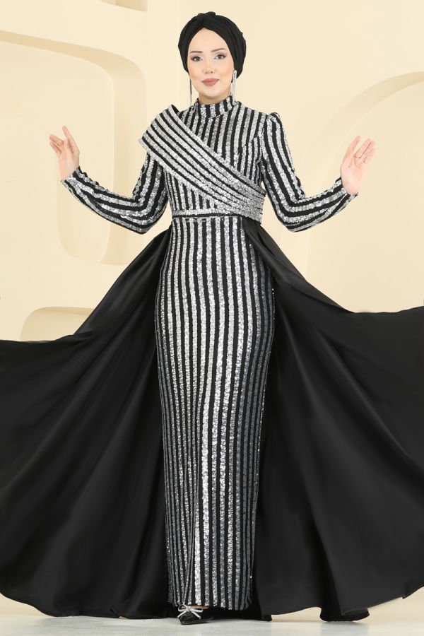 Modaselvim فستان سهرة فستان سهرة أسود 2848ELCK1161